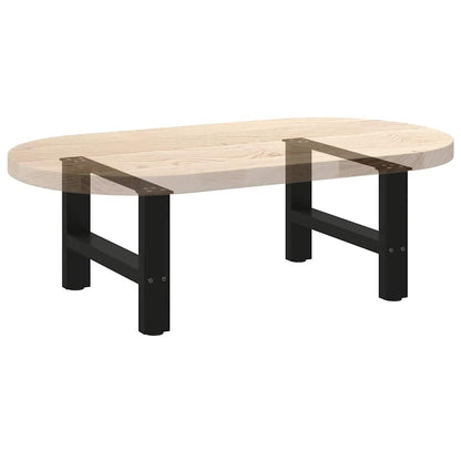 Salontafelpoten 2 st 30×50 cm staal zwart