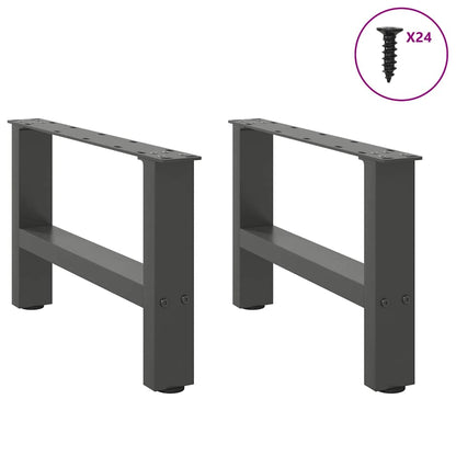Salontafelpoten Staal Kleurig Antraciet 50 x (30-31) cm