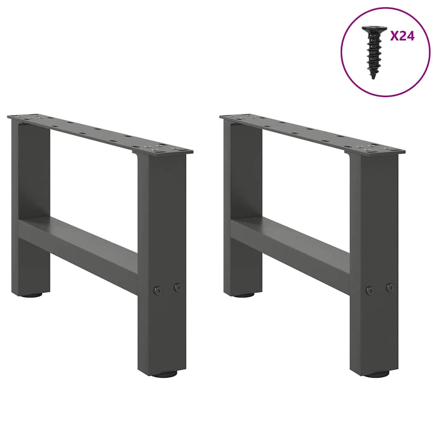 Salontafelpoten Staal Kleurig Antraciet 50 x (30-31) cm