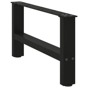 Salontafelpoten 2 st 60x30 cm staal zwart