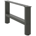 Salontafelpoten 2 st 60x30 cm staal antraciet