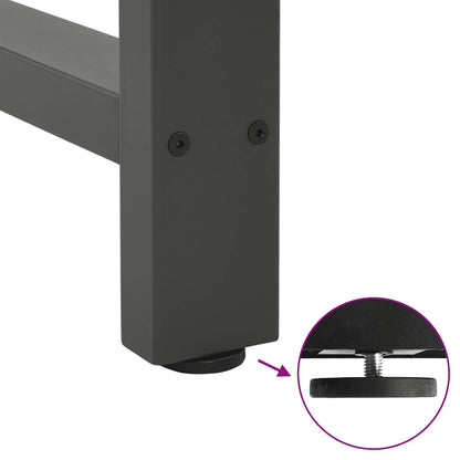 Salontafelpoten 2 st 30×60 cm staal antraciet