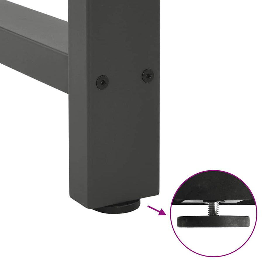 Salontafelpoten 2 st 30×60 cm staal antraciet