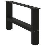 Salontafelpoten 2 st 70x30 cm staal zwart