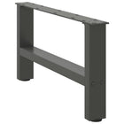 Tafelpoten 2 st 70x30 cm staal antraciet