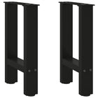 Coffee table legs 2 pcs 28x(42-43) cm steel black