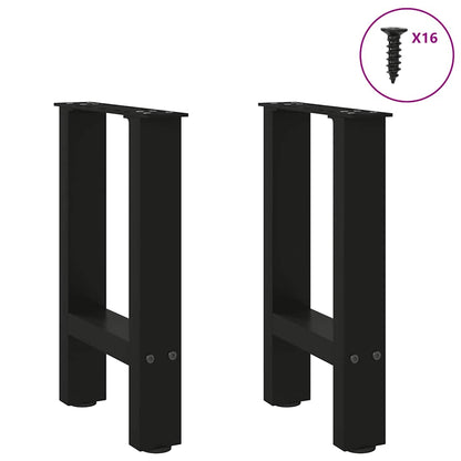 Salontafelpoten 2 st 28x(42-43) cm staal zwart