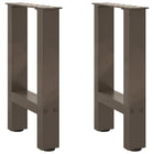 Tafelpoten staal naturel 28x42-43 cm 2 stuks