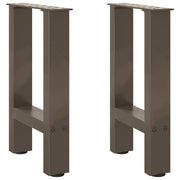 Tafelpoten staal naturel 28x42-43 cm 2 stuks
