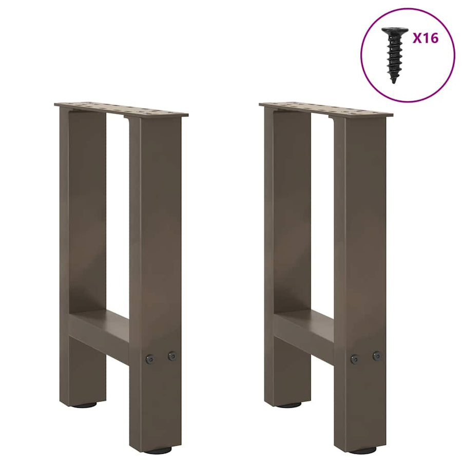 Salontafelpoten Staal Naturel 28 x (42-43) cm