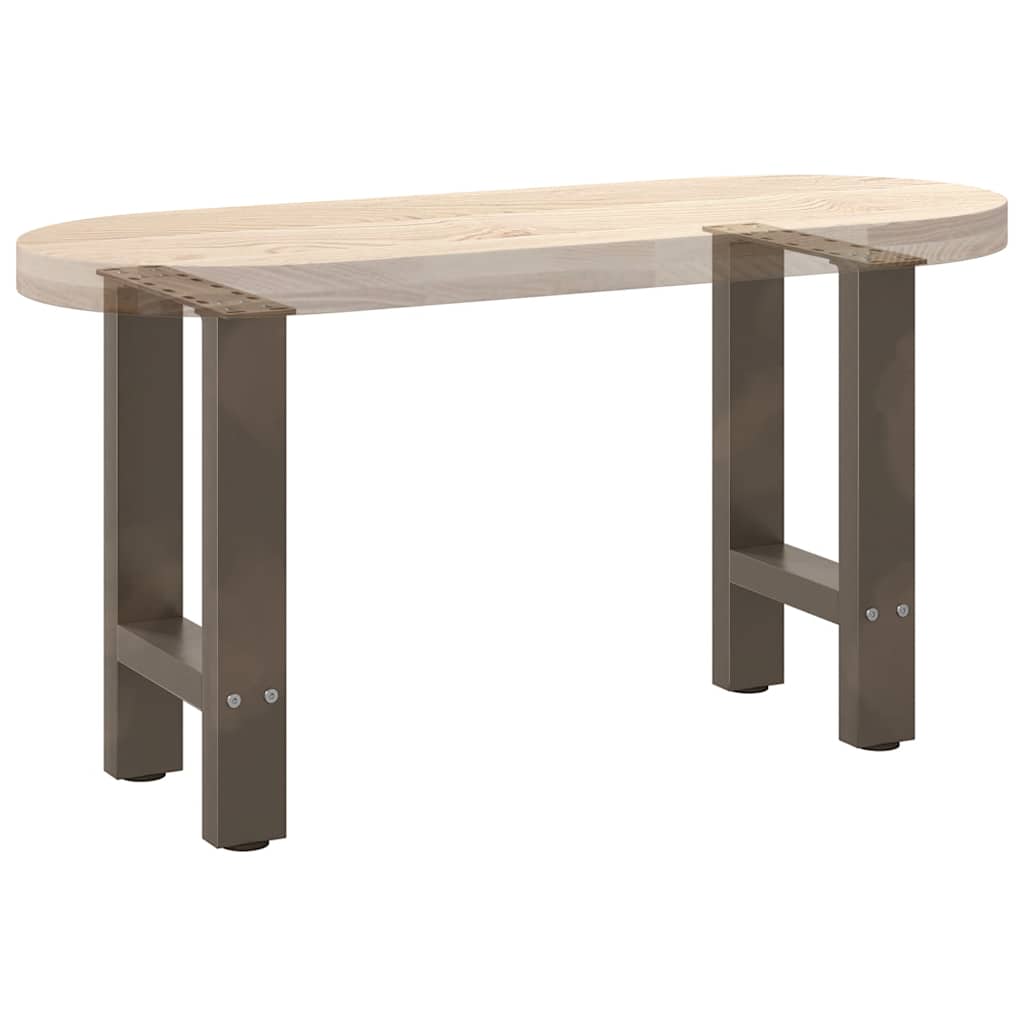 Salontafelpoten Staal Naturel 28 x (42-43) cm