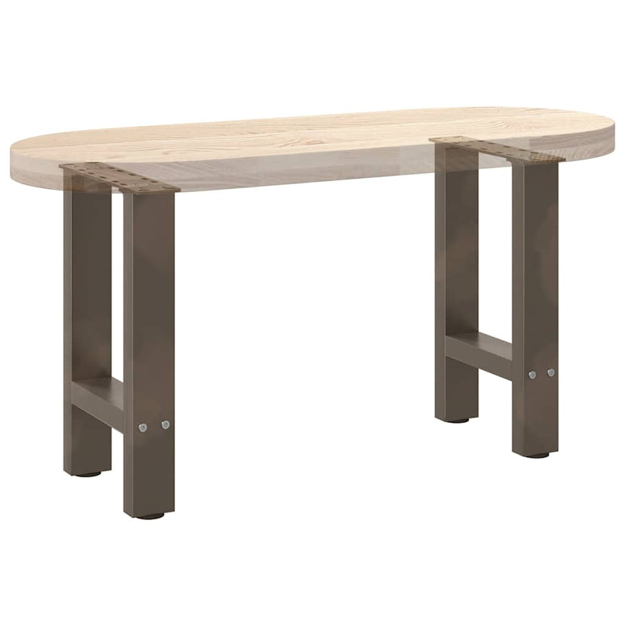 Salontafelpoten Staal Naturel 28 x (42-43) cm