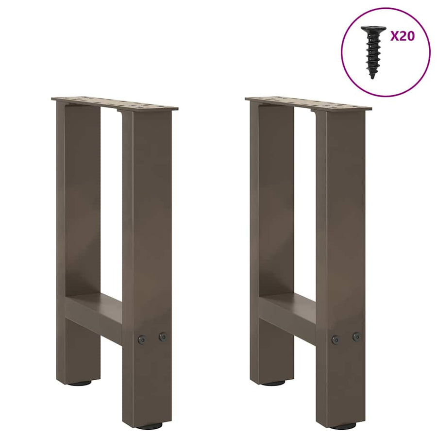 Salontafelpoten Staal Naturel 38 x (42-43) cm