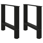 Coffee table legs 2 pcs 60x(42-43) cm steel black