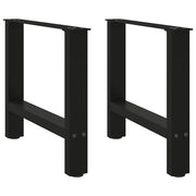 Coffee table legs 2 pcs 60x(42-43) cm steel black