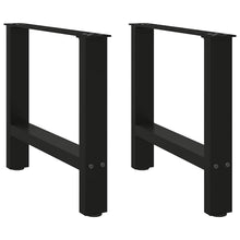 Salontafelpoten 2 st 60x(42-43) cm staal zwart