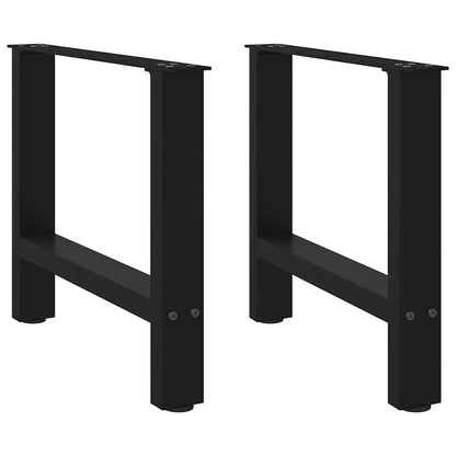 Salontafelpoten 2 st 60x(42-43) cm staal zwart