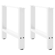 Coffee table legs 2 pcs 60x(42-43) cm steel white