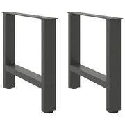 Tafelpoten 2 st 60x42 cm staal antraciet