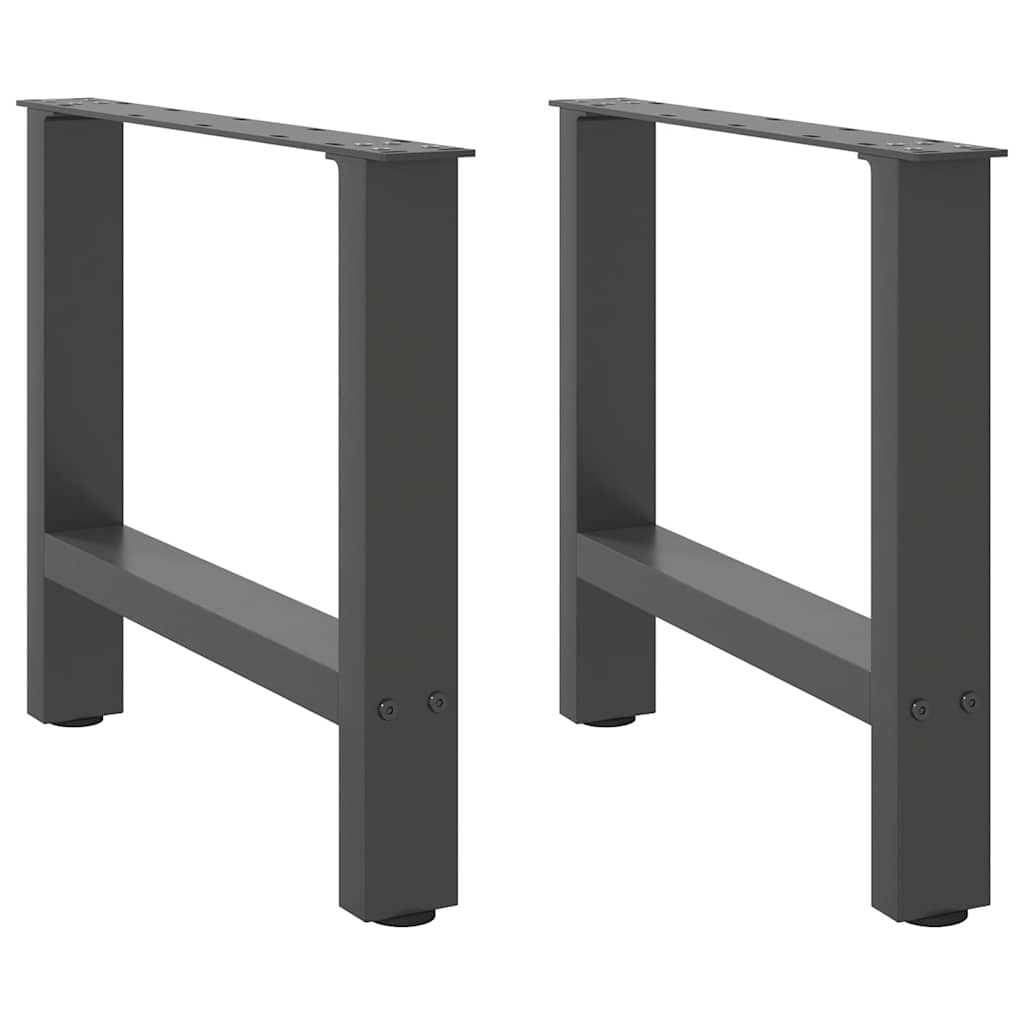Salontafelpoten Staal Antraciet 60 x (42-43) cm