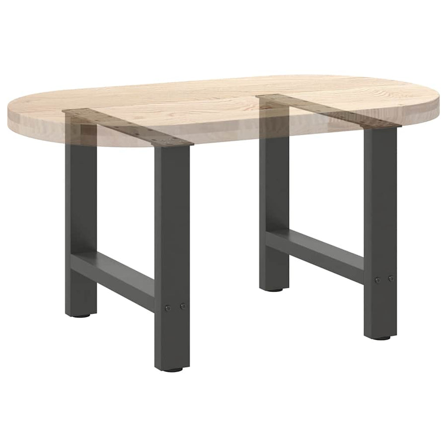 Salontafelpoten Staal Antraciet 60 x (42-43) cm