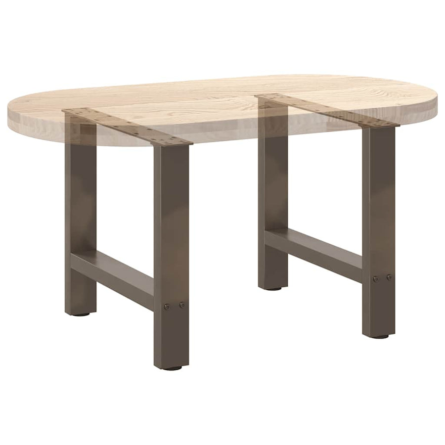 Salontafelpoten Staal Naturel 60 x (42-43) cm