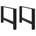 Coffee table legs 2 pcs 70x(42-43) cm steel black