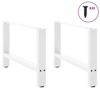 Salontafelpoten 2 st 70x(42-43) cm staal wit