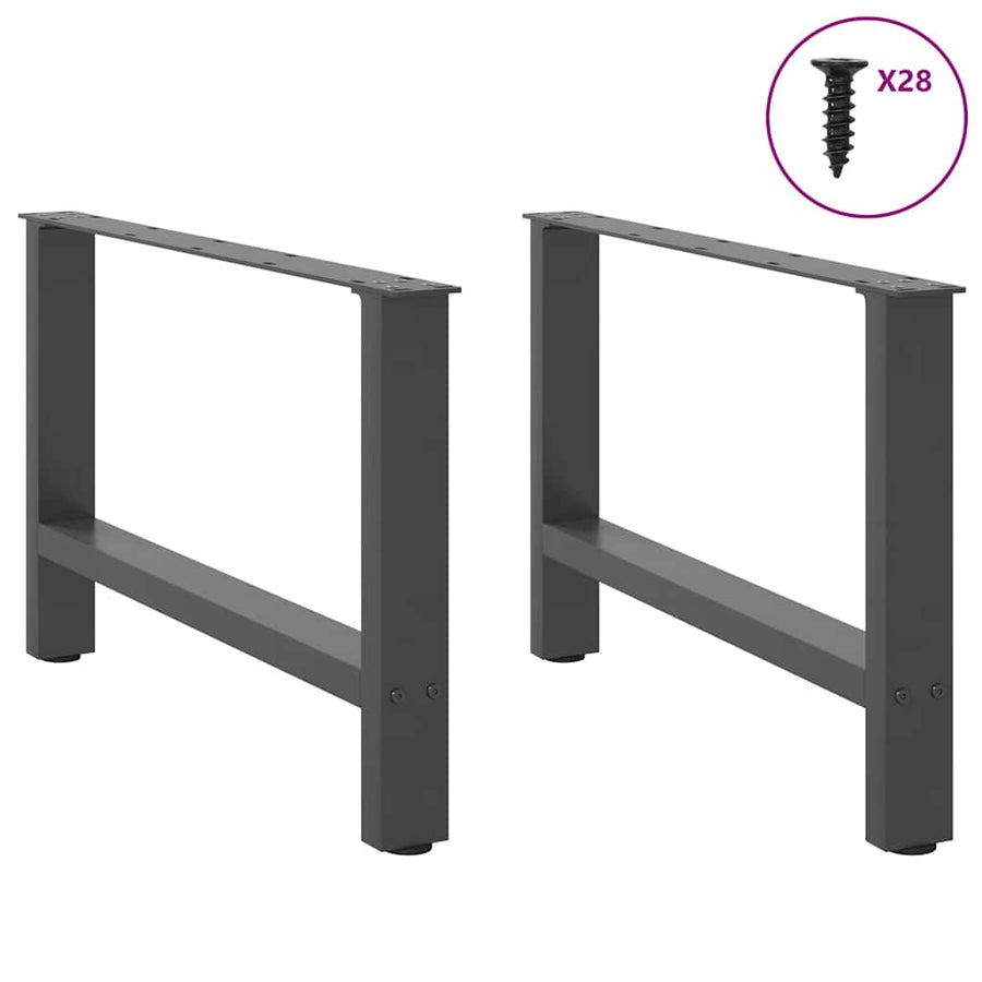 Salontafelpoten 2 st 70x(42-43) cm staal antraciet