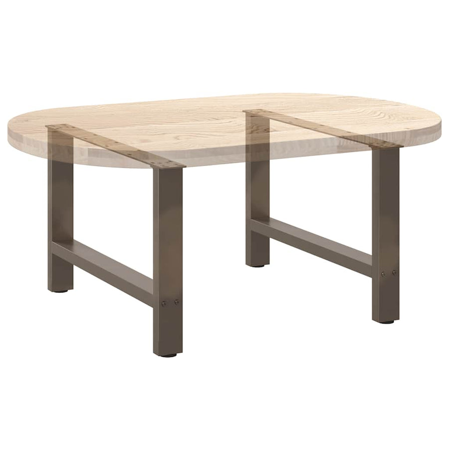 Salontafelpoten Staal Naturel 70 x (42-43) cm