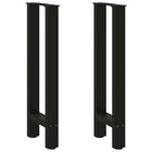 Tafelpoten 2 stuks 28x72-73 cm staal zwart