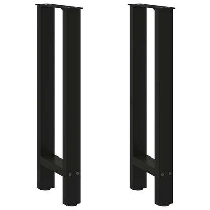 Console tafelpoten 2 st 28x(72-73) cm staal zwart