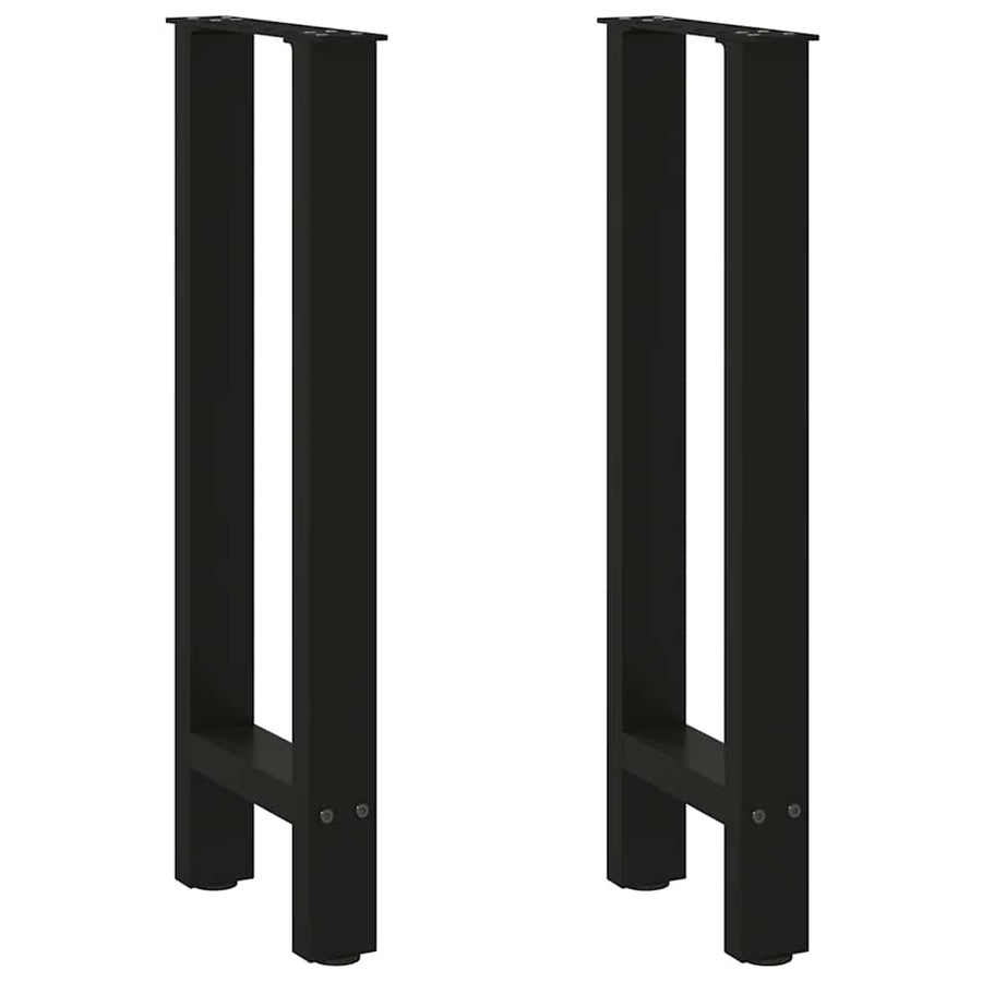 Console tafelpoten 2 st 28x(72-73) cm staal zwart