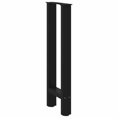 Console tafelpoten 2 st 28x(72-73) cm staal zwart