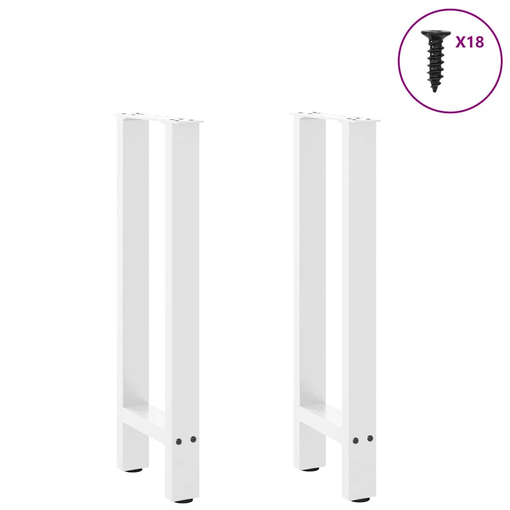 Salontafelpoten 2 st 28x(72-73) cm staal wit
