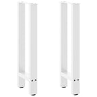 Console table legs 2 pcs 38x(72-73) cm steel white