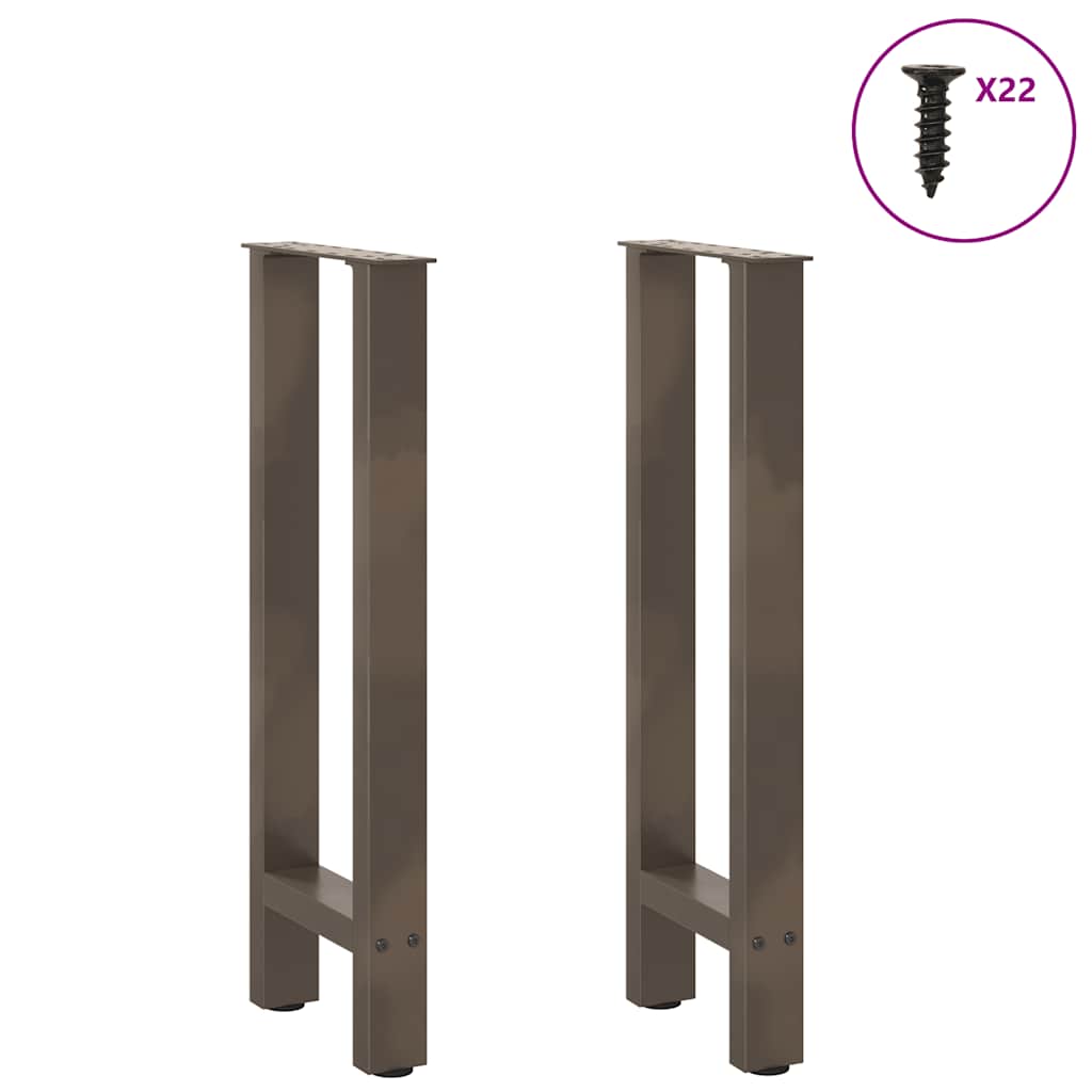 Salontafelpoten Staal Naturel 38 x (72-73) cm