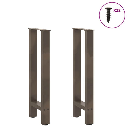 Salontafelpoten Staal Naturel 38 x (72-73) cm