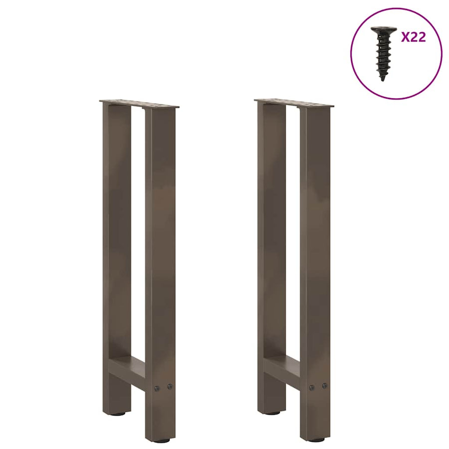 Salontafelpoten Staal Naturel 38 x (72-73) cm