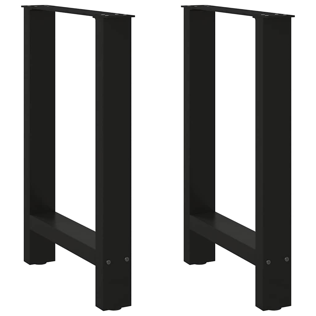 Eettafelpoten 2 st 50x(72-73) cm staal zwart