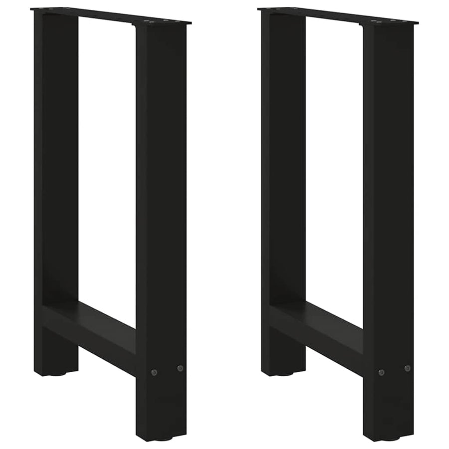 Eettafelpoten 2 st 50x(72-73) cm staal zwart