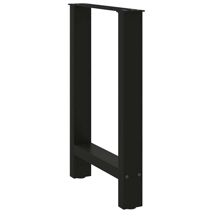 Eettafelpoten 2 st 50x(72-73) cm staal zwart