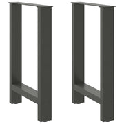 Tafelpoten 2 st 50x72-73 cm staal antraciet