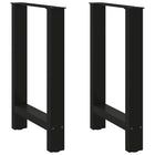 Tafelpoten 2 st 60x72-73 cm staal zwart