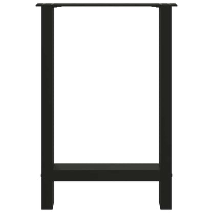 Salontafelpoten 2 st 60x(72-73) cm staal zwart