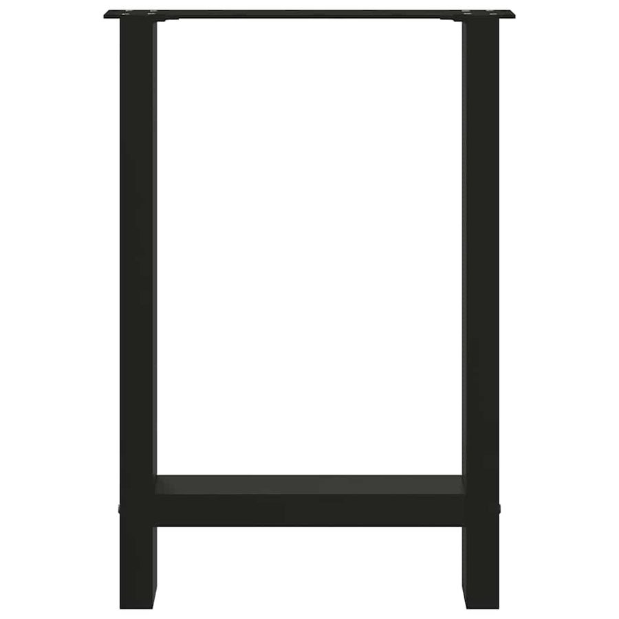 Salontafelpoten 2 st 60x(72-73) cm staal zwart
