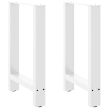 Salontafelpoten 2 st 60x(72-73) cm staal wit