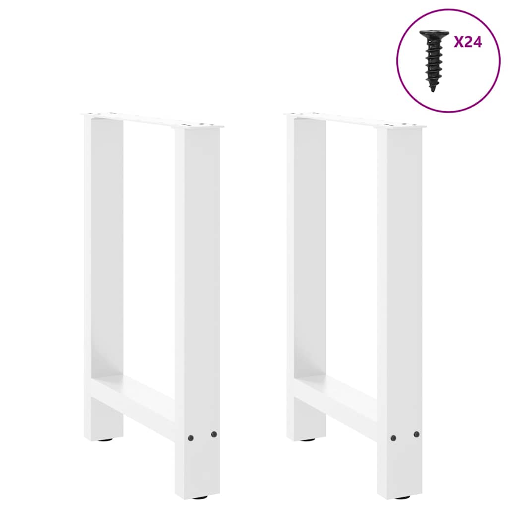 Salontafelpoten 2 st 60x(72-73) cm staal wit