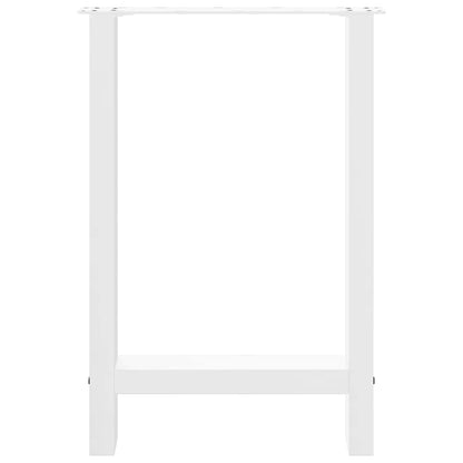 Salontafelpoten 2 st 60x(72-73) cm staal wit