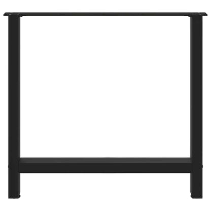 Salontafelpoten 2 st 70x(72-73) cm staal zwart